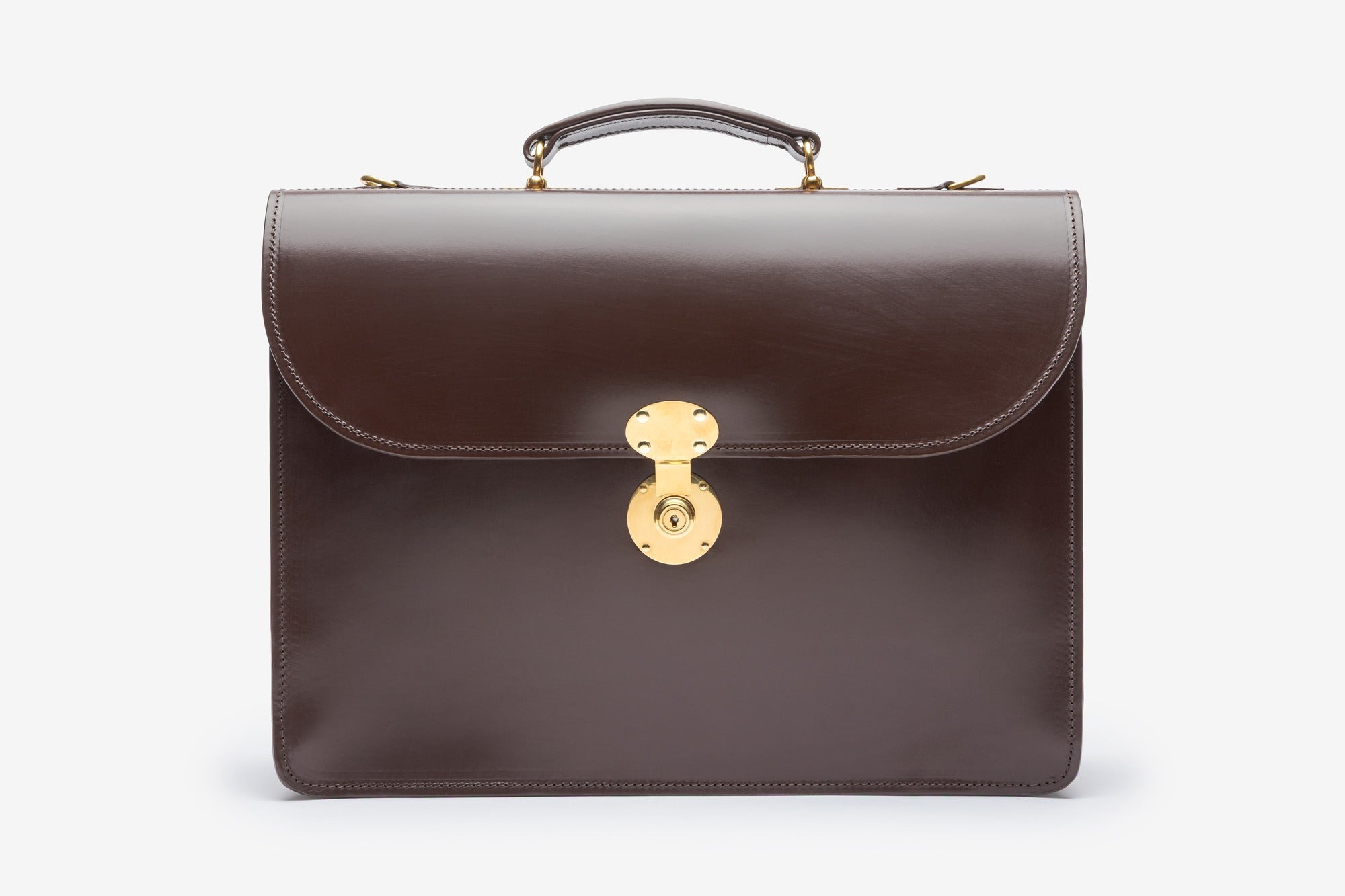 The Fleet briefcase in Brown - front