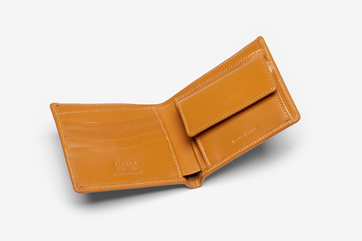The Clarence wallet in Newton Tan - open