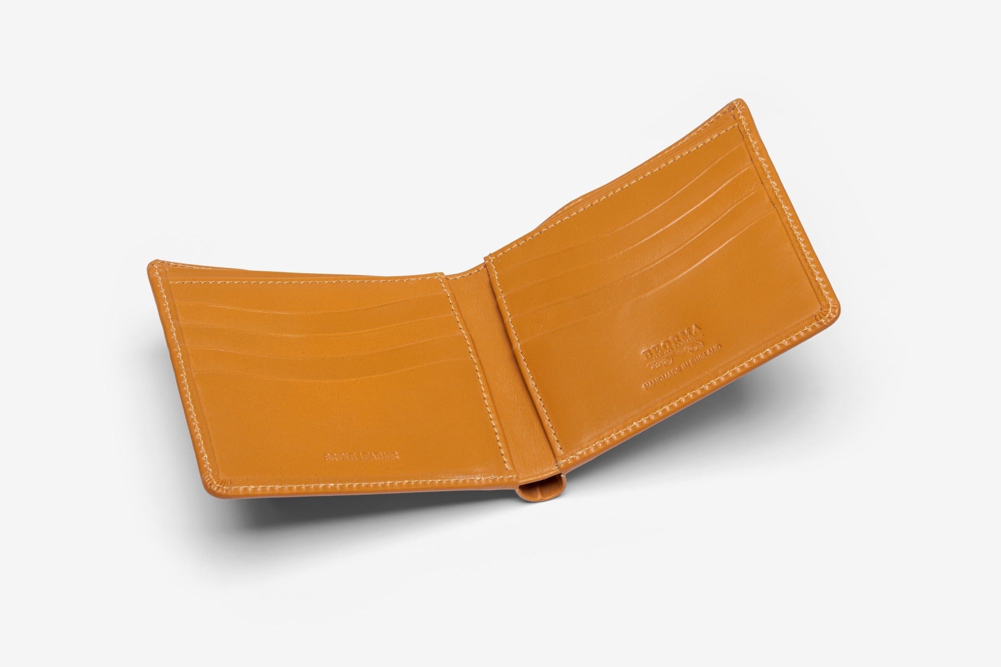 The Regent wallet in Newton Tan - open