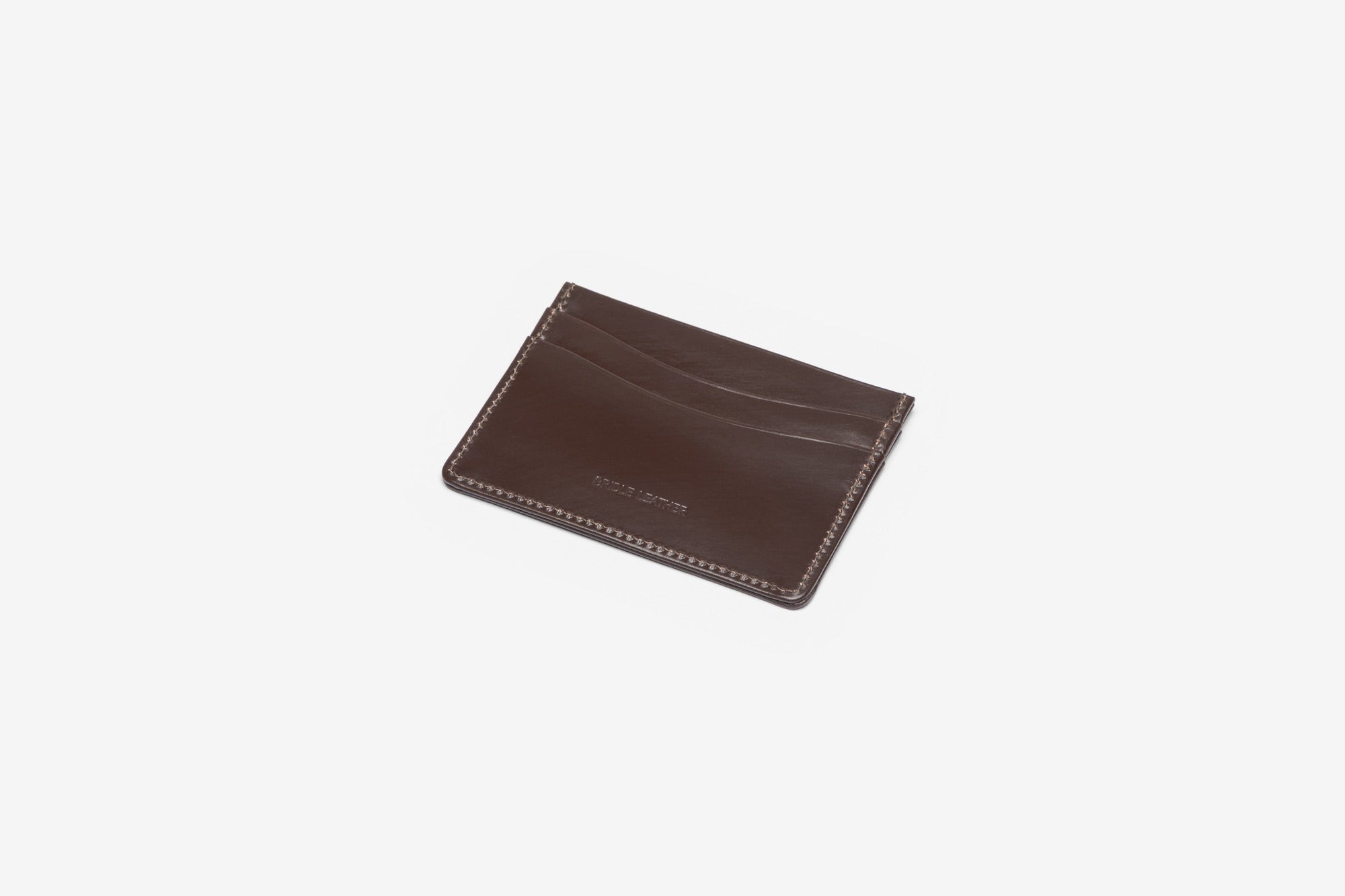 The Slimline bridle card case in Brown - back