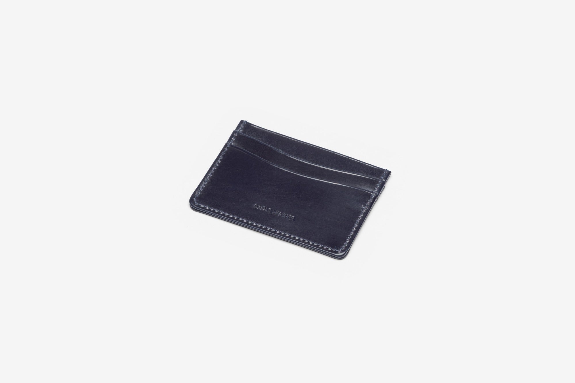 The Slimline bridle card case in Navy - back