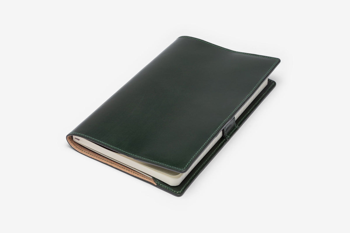 Large Leather Note Book in Green