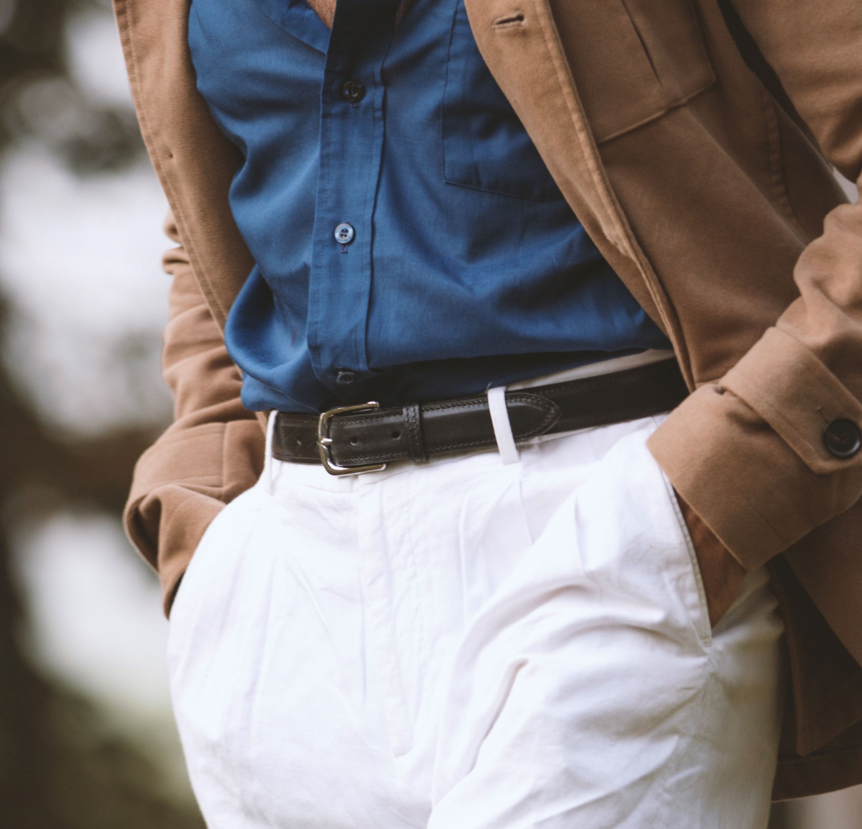 SELF-LINED PADDED BRIDLE BELT