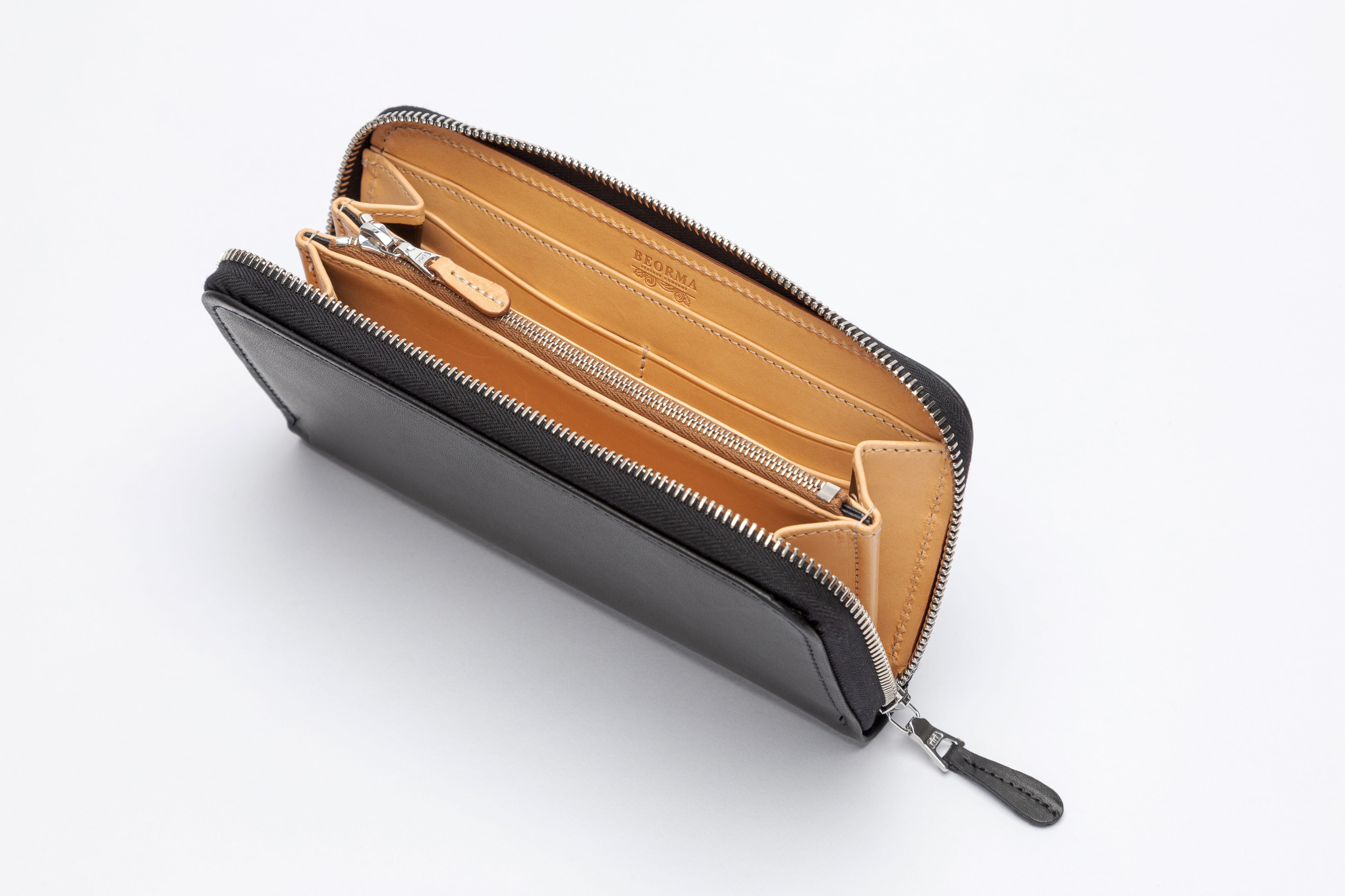 THE ASCOT ZIP ROUND LEATHER PURSE