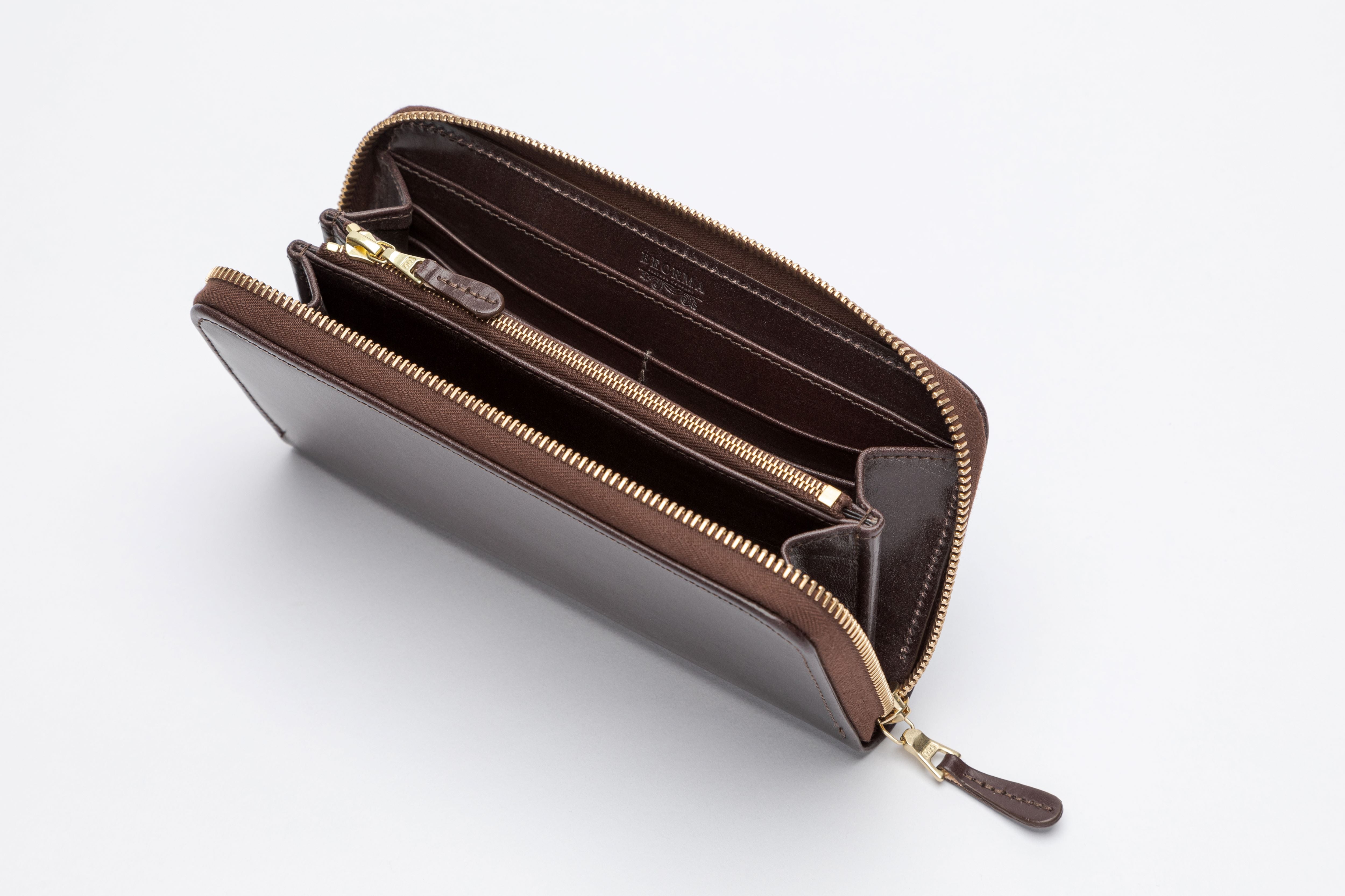 THE BRIDLE ASCOT ZIP ROUND LEATHER PURSE