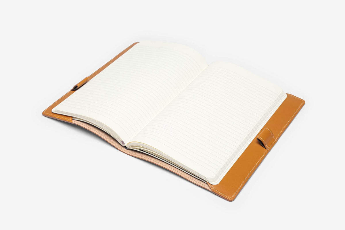 Beorma Large Note Book in Newton Tan – open