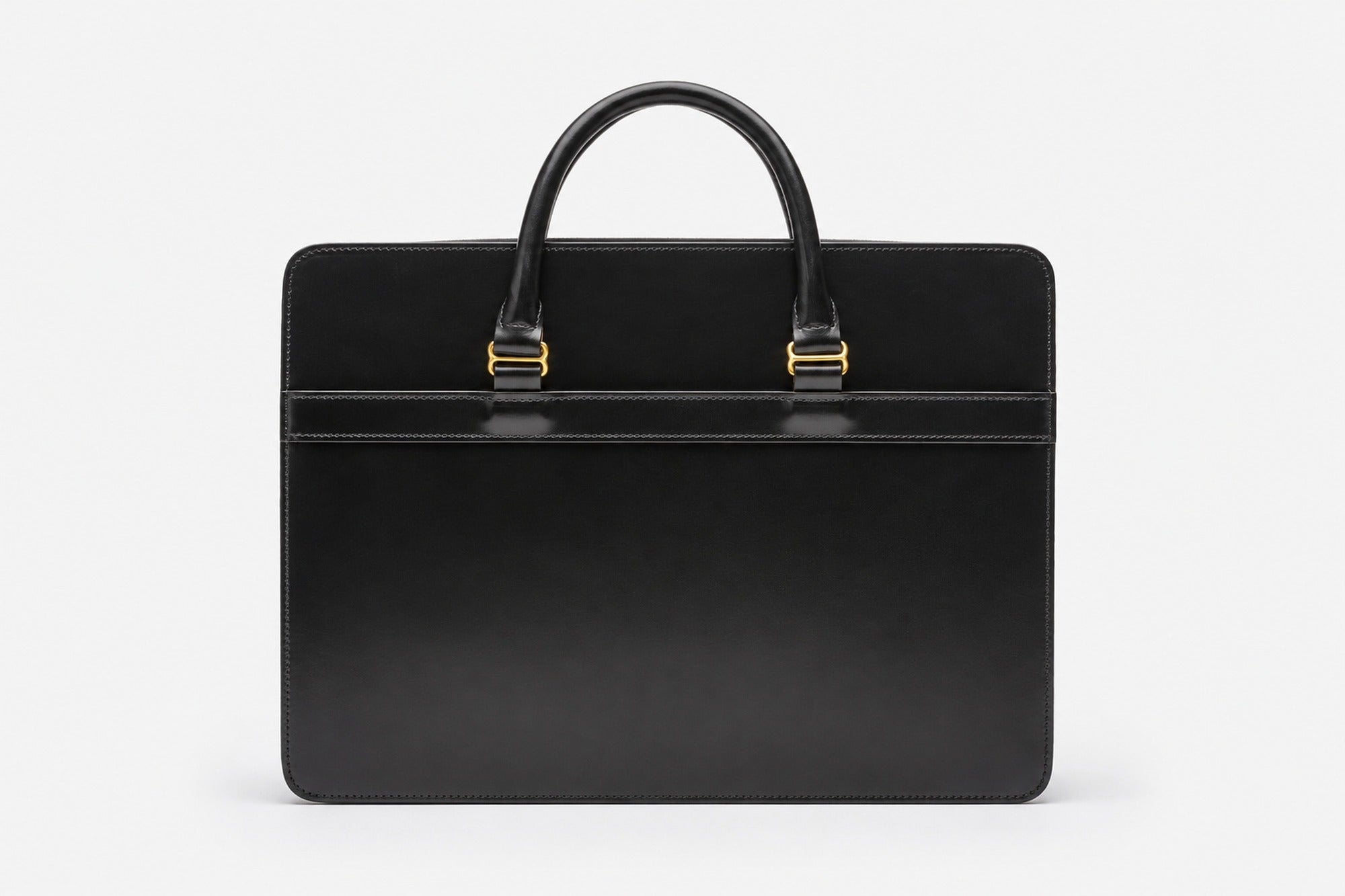 The Hale briefcase in Black - front