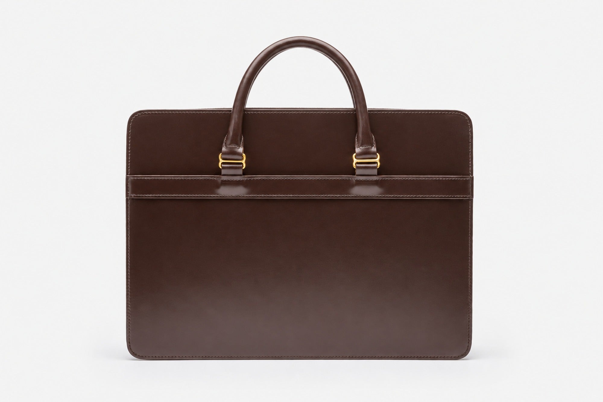The Hale briefcase in Brown - front