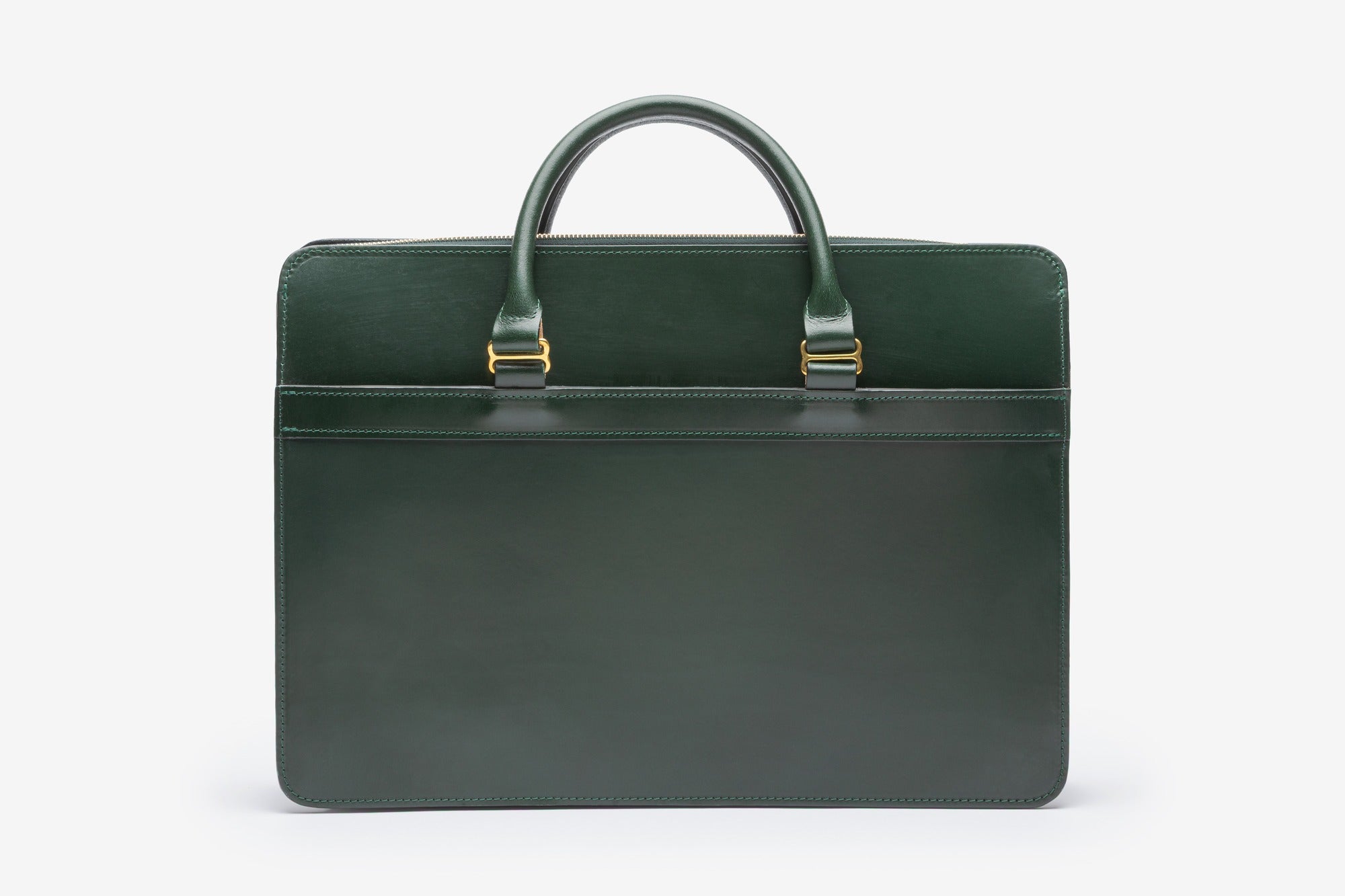 The Hale briefcase in Green - front
