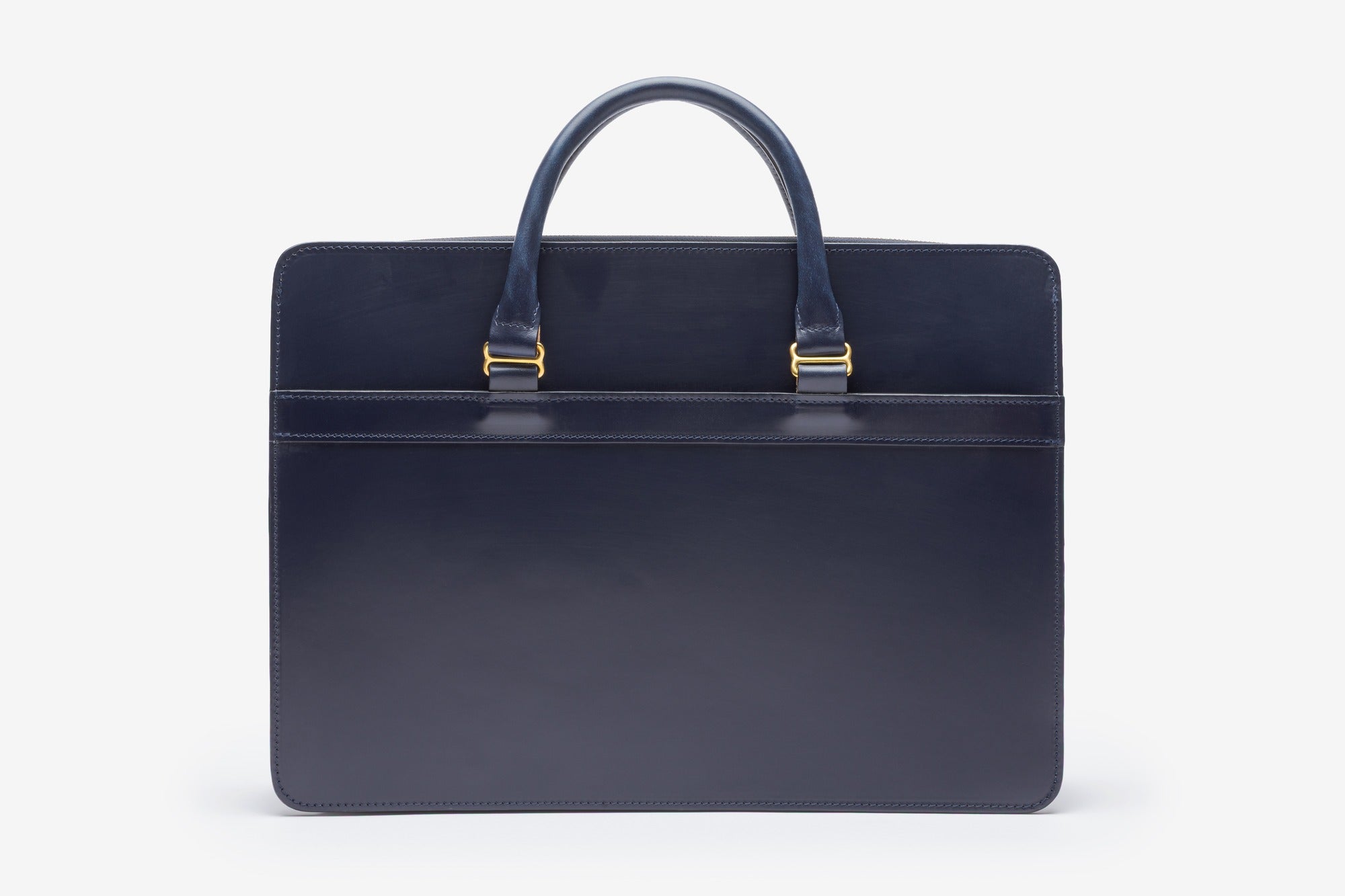 The Hale briefcase in Navy - front