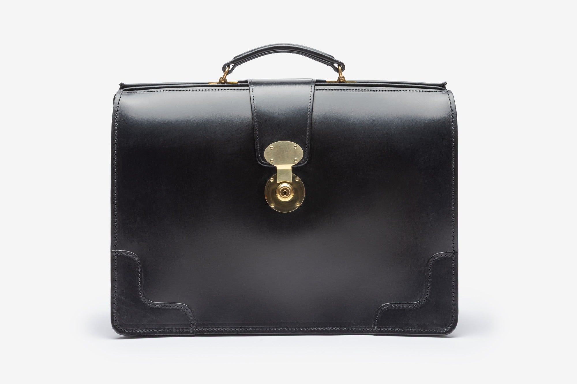 The Harvey briefcase in Black - front