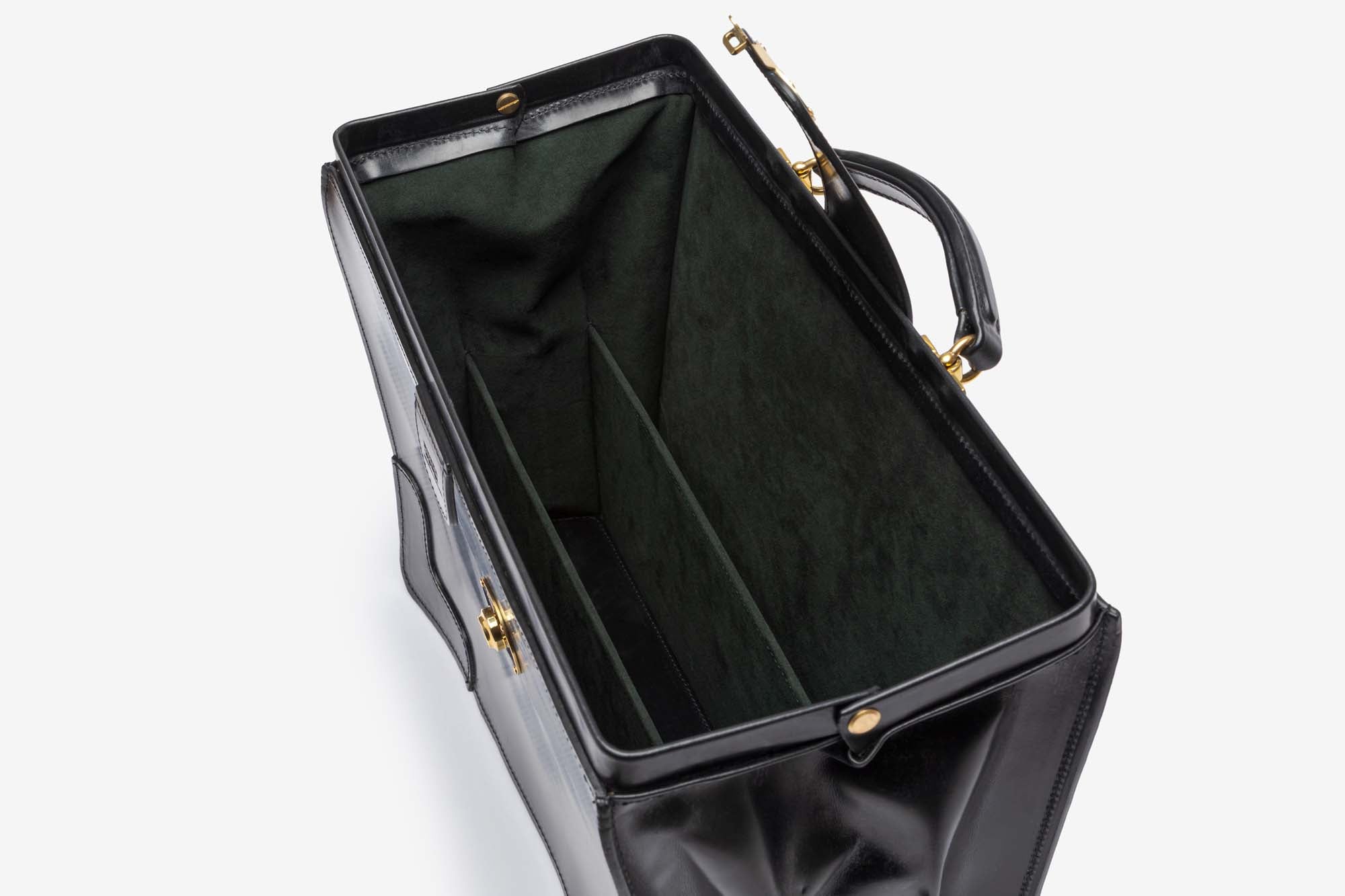 The Harvey briefcase in Black - interior