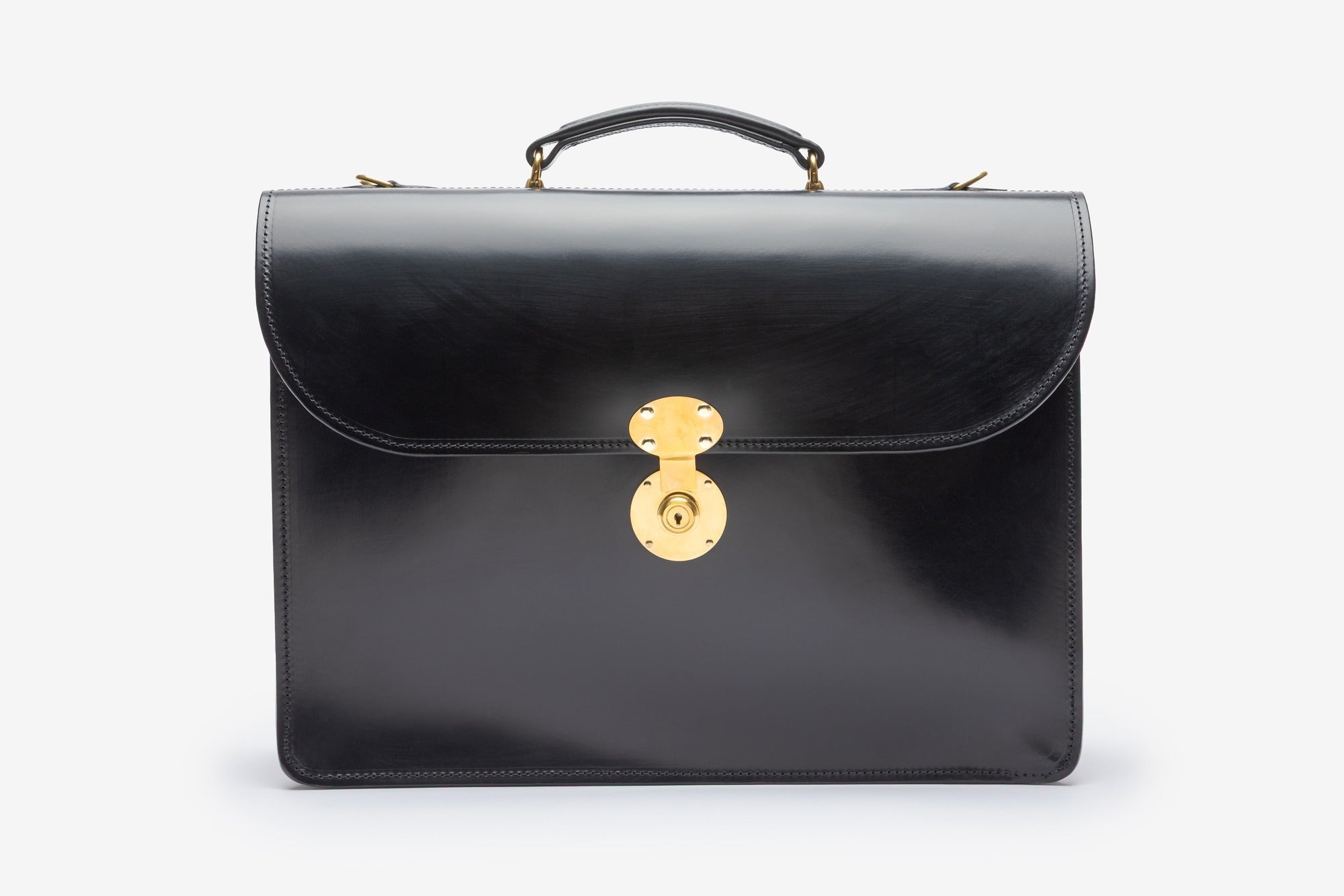 The Fleet briefcase in Black - front
