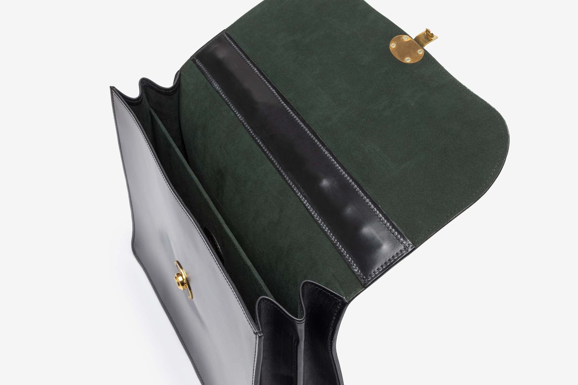 The Fleet briefcase in Black - interior