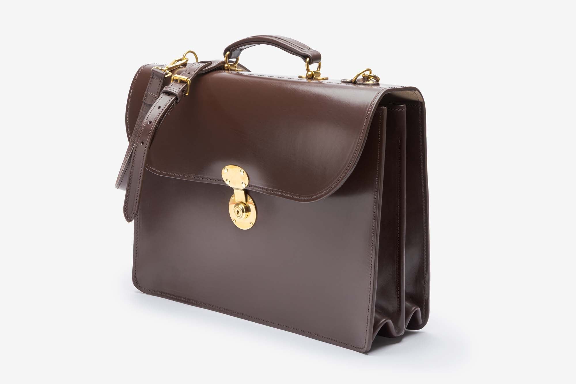 The Fleet briefcase in Brown - angle