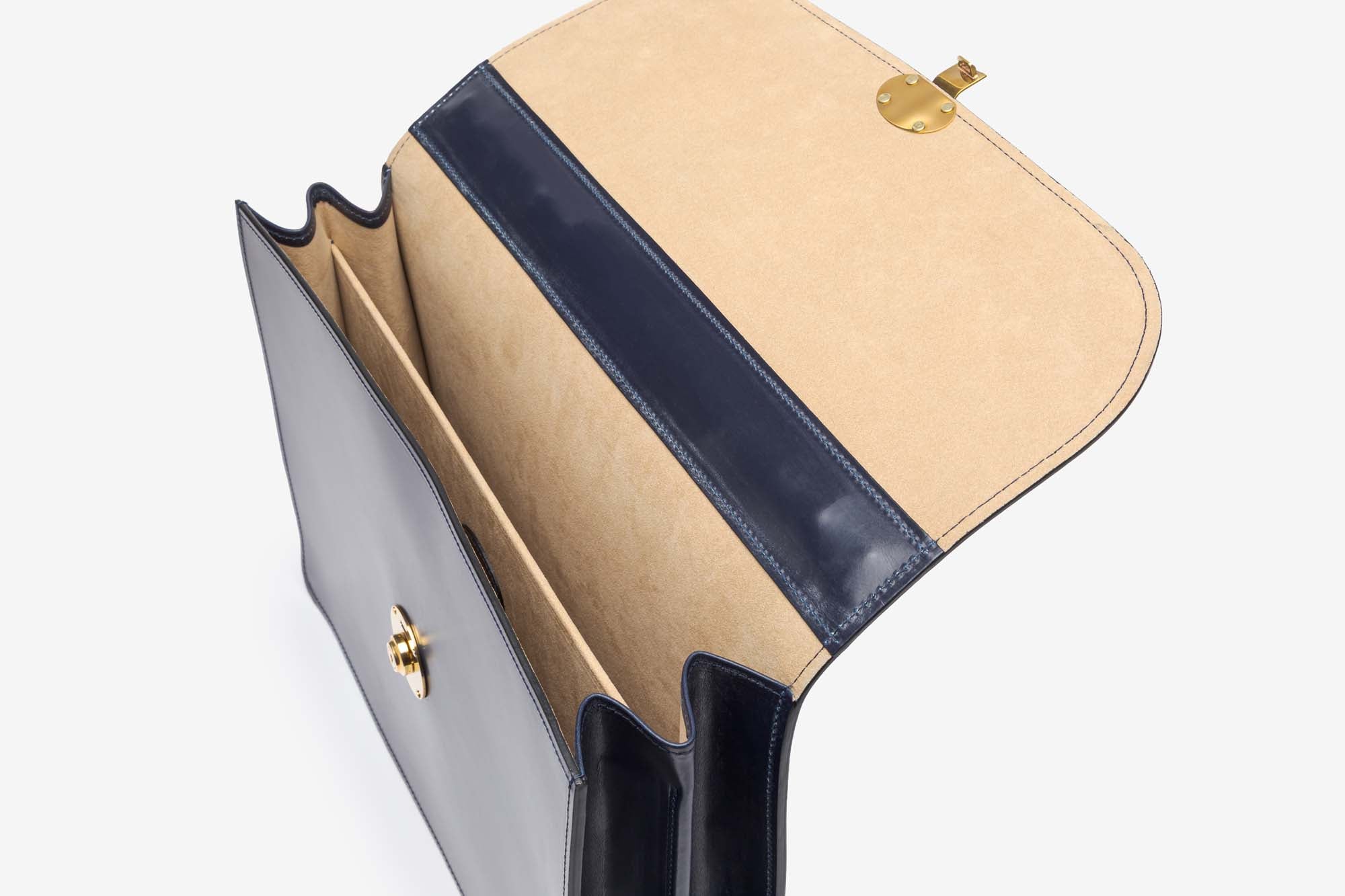 The Fleet briefcase in Navy - interior