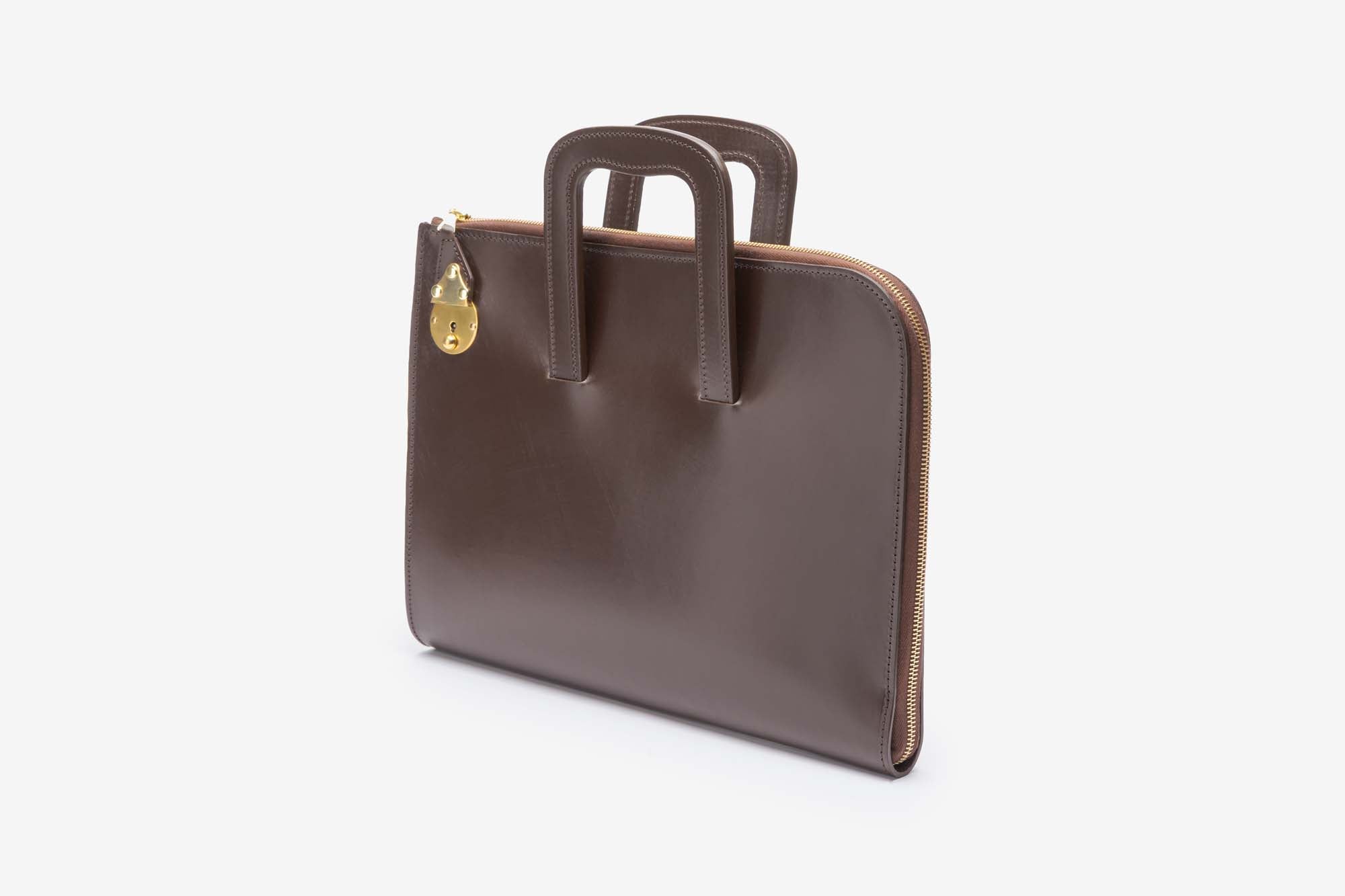 The Melbury folio in Brown - angle