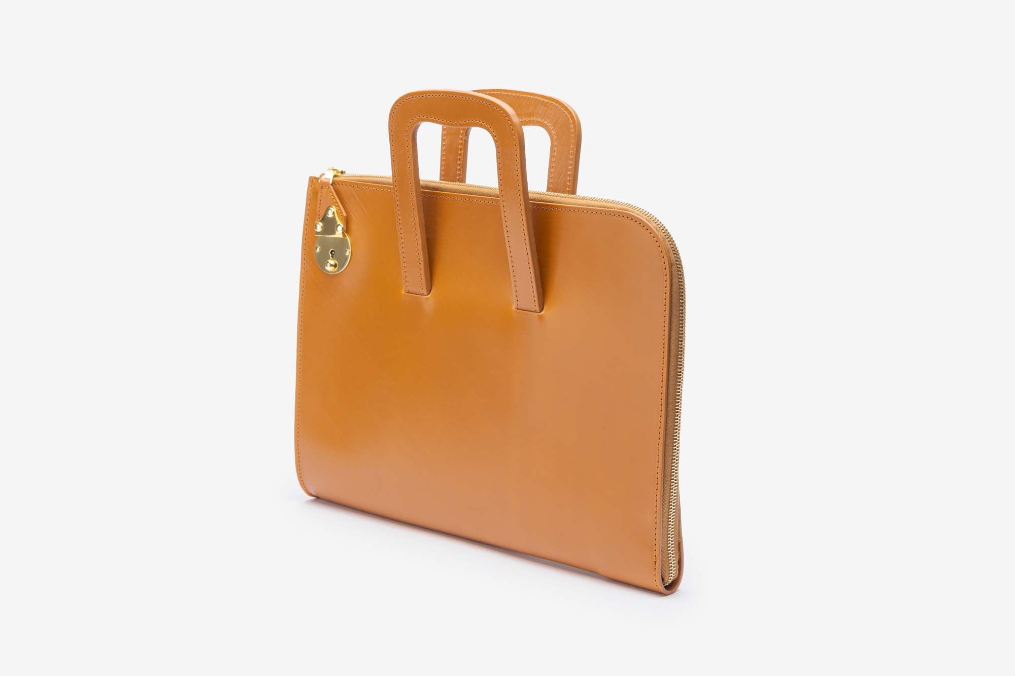 The Melbury folio in Newton Tan - angle