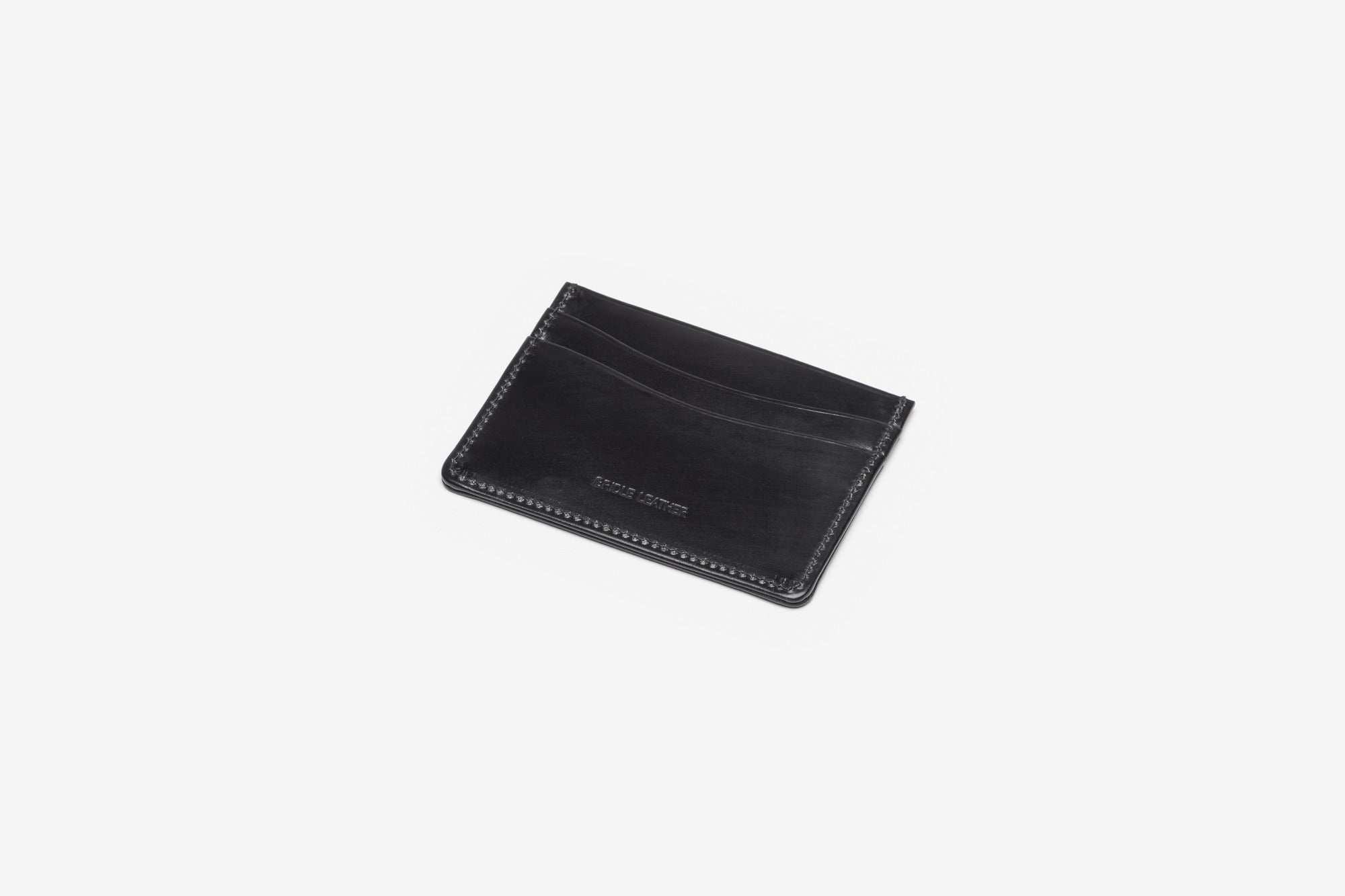 The Slimline bridle card case in Black - back