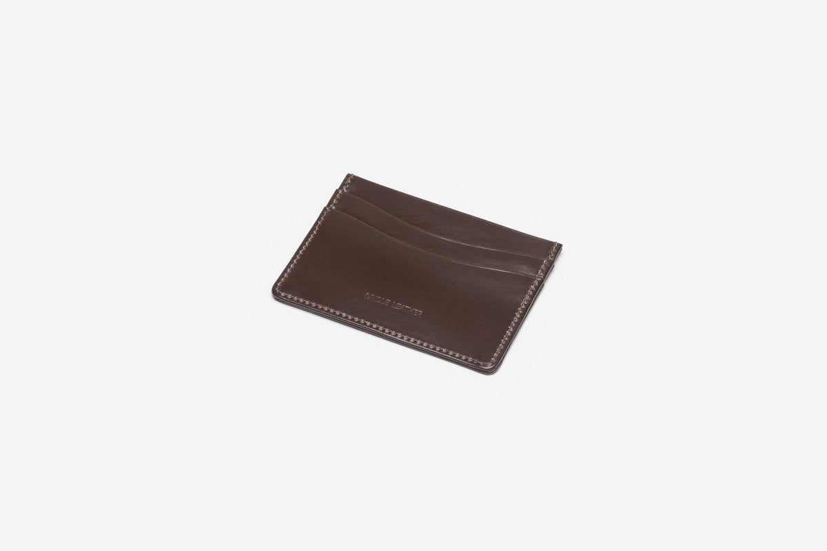 The Slimline bridle card case in Brown - back