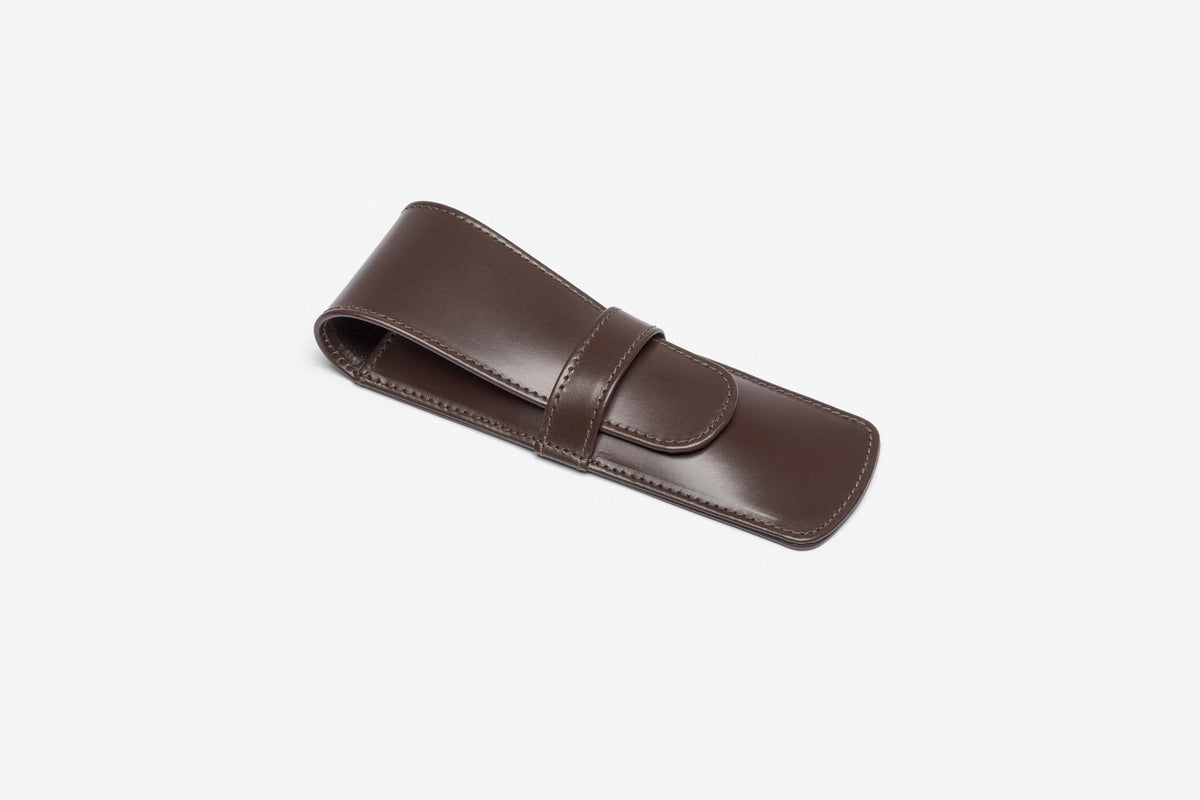 Bridle Leather Pen Case in Brown