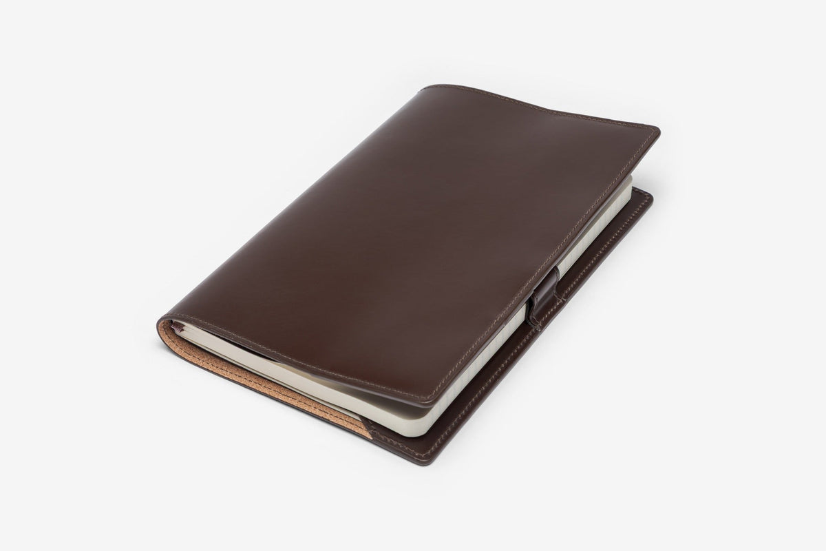 Large Leather Note Book in Brown