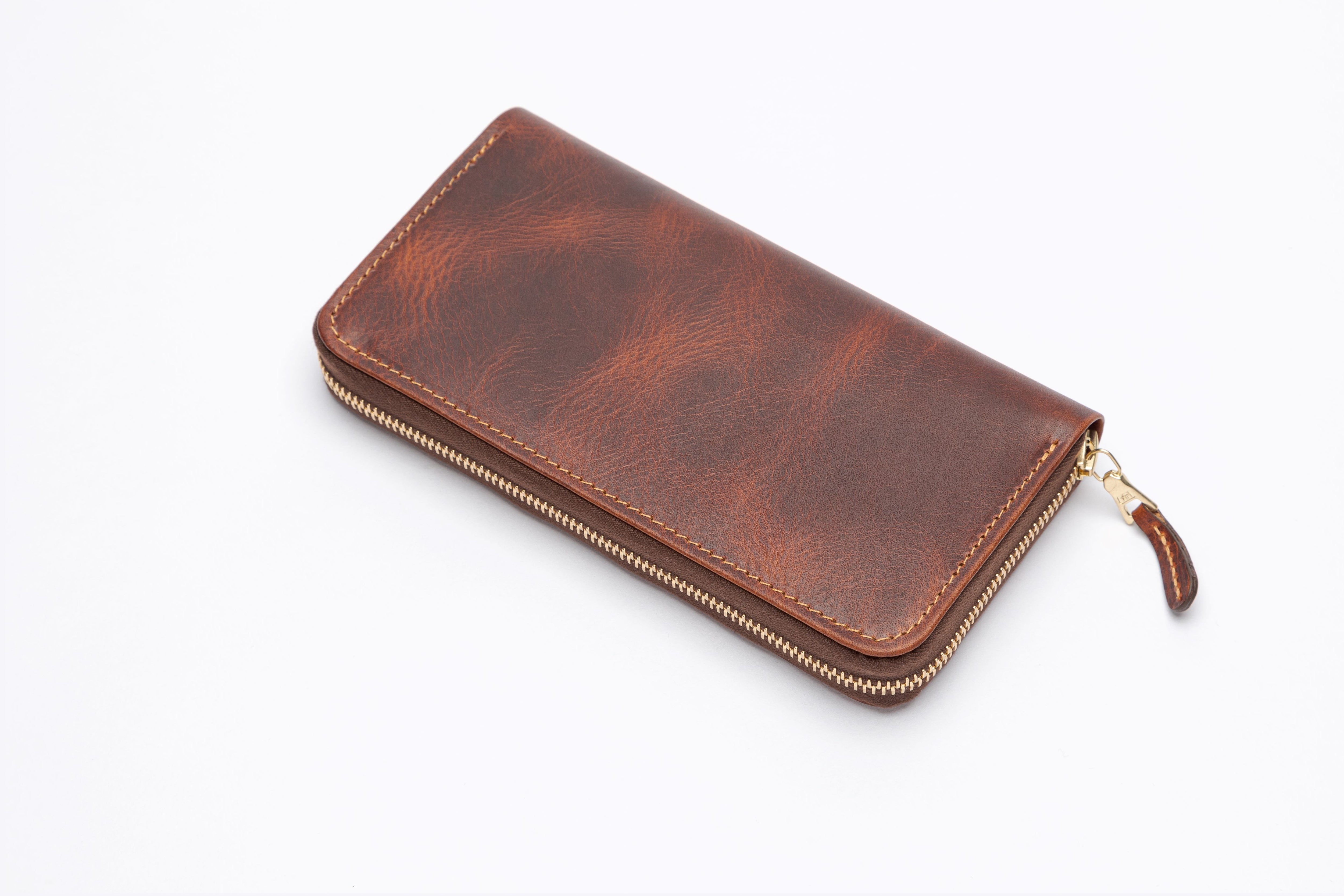 The Ascot Zip Round Leather Purse
