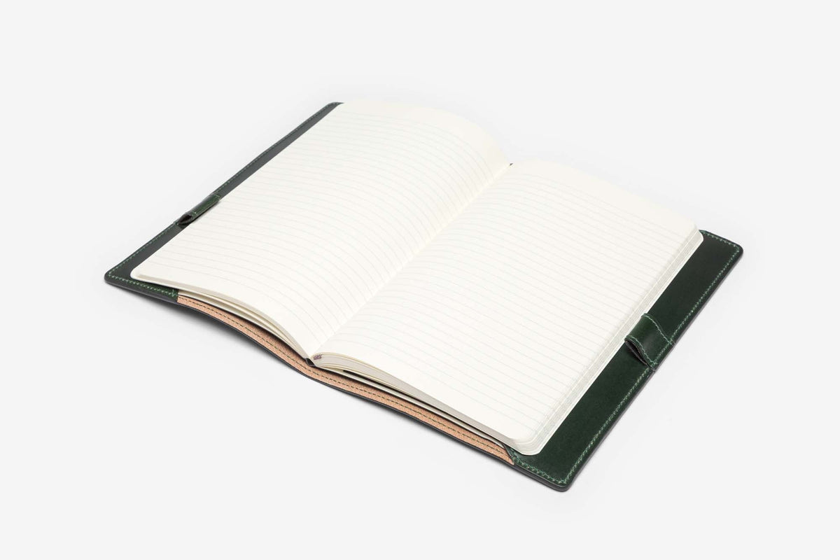 Beorma Large Note Book in Green – open
