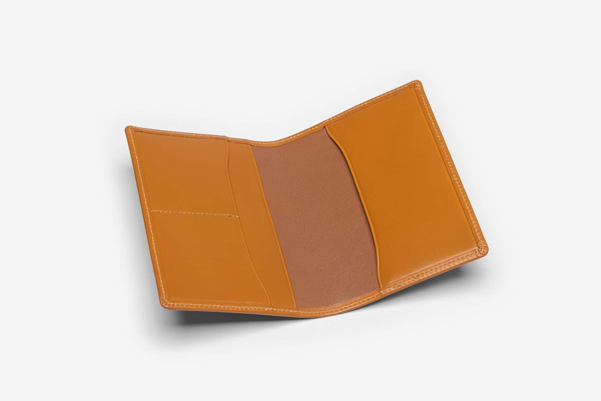 Beorma Passport Holder in Newton Tan – open