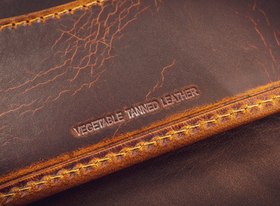 Vegetable tanned leather